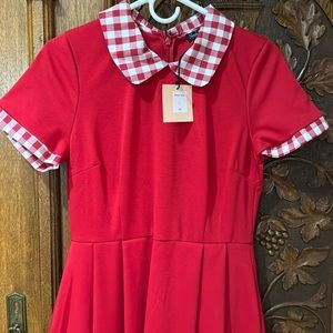 New With Tags Smak Parlour Red Retro Dress